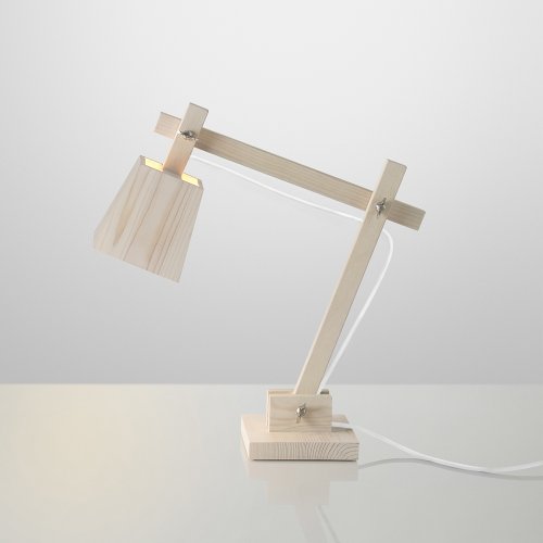 Lampe de bureau Wood - Fil blanc